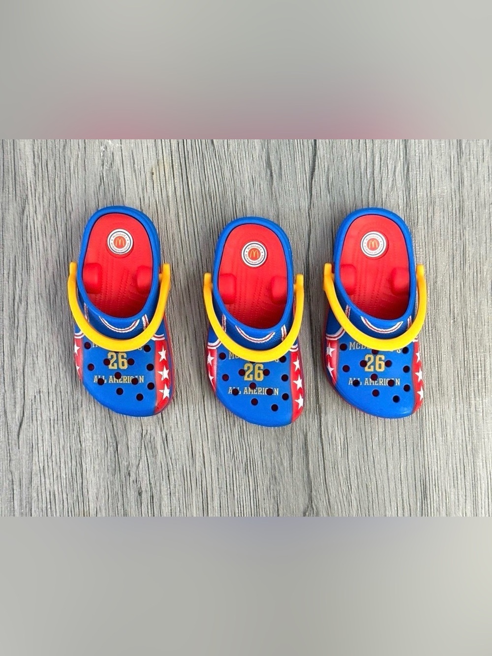 McDonald's 26 A's American Croc Charms Lot of 3